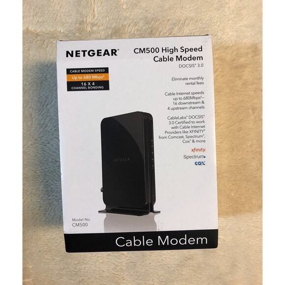 Netgear Certified Cable modem for XFINITY/Comcast Spectrum Cox (CM500-100NAS)